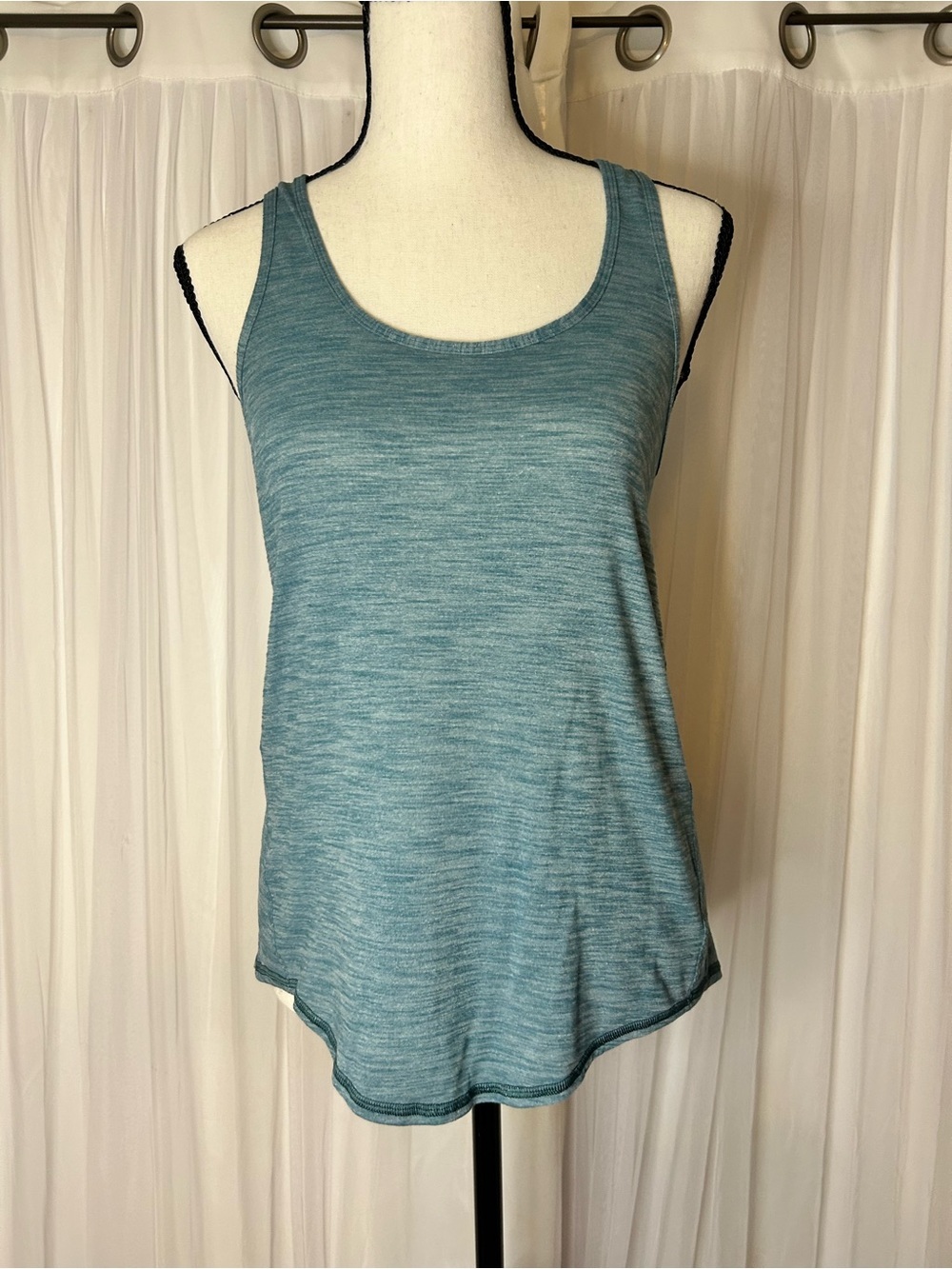 lululemon athletica Heathered Teal Scoop Neck Tank